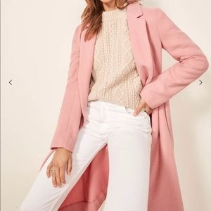 REFORMATION PINK COAT—  SUTTON COAT